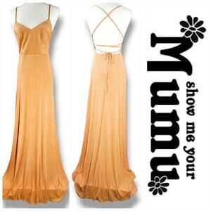 Show Me Your MuMu Godshaw Goddess Gown Sz. S  [4-6] Dancing Queen Shine Copper